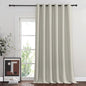 NICETOWN Blackout Curtain for Living Room, Thermal Insulated Solid Grommet Sound Reducing Energy Saving Window Treatment for Bedroom/Living Room, Natural, 1 Panel, W80 x L90