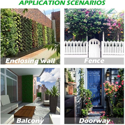 Hanging Planting Grow Bags, 64 Pockets Hanging Vertical Wall Planter Wall Mounted Grow Bag Outdoor Indoor Gardening Vertical Greening Flower Container, Planting Bags Storage Bags(1.0 m × 1.0 m, Green)