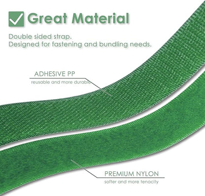 Garden Tie Green Tape, Plant Supports, Gentle On Plants (65.6ft × 0.6 inch, 1 roll, Green)