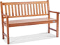 VEVOR Wood Outdoor Bench, 2-Person Garden Bench with Backrest and Armrests, 800 lbs Load Capacity,All-Weather Never Rot Patio Bench for Garden, Park, Yard, Front Porch
