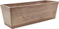 Arcadia Garden Products U65TP Plastic/Stone/Wood Composite Simplicity Window Box, No Drainage Hole (Drillable), Wide Tapered Planter, Patio Plant Container, Indoor Outdoor Planter, 25.5" x 9, Taupe