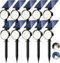 nipify 10 Pack Solar Spot Lights Outdoor Waterproof with 3 Modes, Solar Spotlight Light for Outside Yard Landscape Lighting Pathway Lights Wall,Cool White