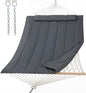 SUNCREAT Hammocks for Outside, Two Person Hammock for Patio, Garden, Porch, Outdoor, Dark Grey