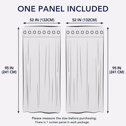 PureFit Outdoor Curtains for Patio Waterproof Weatherproof, UV Resistant Outside Curtains for Gazebo, Front Porch, Pergola, Sun Blocking Privacy Curtain, 52W x 95L inch, 1 Panel, Beige