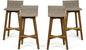 Christopher Knight Home La Brea Outdoor Acacia Wood and Wicker Barstools (Set of 4), Light Brown and Teak