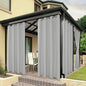 BONZER Waterproof Outdoor Curtains for Patio Porch Pergola Cabana Light Filtering Privacy Grommet Indoor Curtain Panels for Bedroom Living Room, 1 Panel, 84W x 108L inch, Silver
