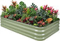 1MORE Raised Garden Bed -5X3X1 Galvanized Planter Box for Outdoor Gardening,4 in 1 Modular Raised Bed Kit with Protective Tape, Gloves for Herb,Ideal for Vegetables and Plants.Green-1Pcak