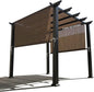 Universal Pergola Replacement Canopy Shade Cover with Breathable HDPE Fabric & Rod Pockets for 10 x 10 FT Pergola, Canopy Size: 192'' L x 106'' W (Mocha Brown)