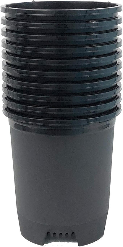 Wholesale Nursery Pot in Bulk 30-Pack 3 Gallon 9.5 Inch Black Plastic Planters for Outdoor Indoor Plants Gardening Flower Pots with Drainage Holes