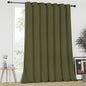 NICETOWN 95 inches Patio Door Curtains - Thermal Drapes Sliding Door Blinds for Hotel and Office, Blackout Shade for Curtain Rods (Olive Green, W100 inches x L95 inches)