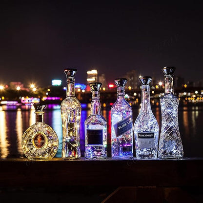 Solar Wine Bottle Lights 12 Pack, 3 Colors Diamond Shape
