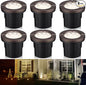 LEONLITE Dia. 4 Inch 5CCT Well Lights Landscape LED In Ground, 5 Color Temperature Selectable, 12-24V AC/DC CRI90 Low Voltage Outdoor Garden Landscaping, Aluminum Housing, Oil Rubbed Bronze, Pack of 6