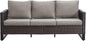 Belord Outdoor Couch Patio Furniture: Wicker Patio Sofa with Deep Seat High Back, 800Lbs Weight Capacity Oversize Outdoor Seating 3 Seater Rattan Couch, Anti-Rust Frame, Brown