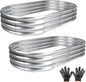 2 pcs 4×2×1 ft Raised Garden Bed for Outdoor, Easy Assembly Galvanized Planter Box for Vegetables, Flowers & Herbs