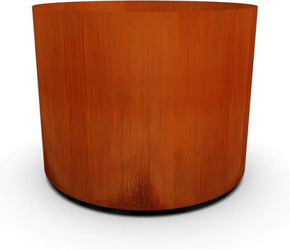 PLANTERCRAFT Corten Steel Metal Planter Box, Round Sizes, Modern Garden Steel planters for Commercial and Residential Outdoor Use.