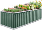KING BIRD 101" x 36" x 24" Galvanized Raised Garden Bed 2 Installation Methods for DIY Outdoor Heightened Steel Metal Planter Kit Box for Deep-Rooted Vegetables, Flowers, Large Raised Bed Kit(Green)