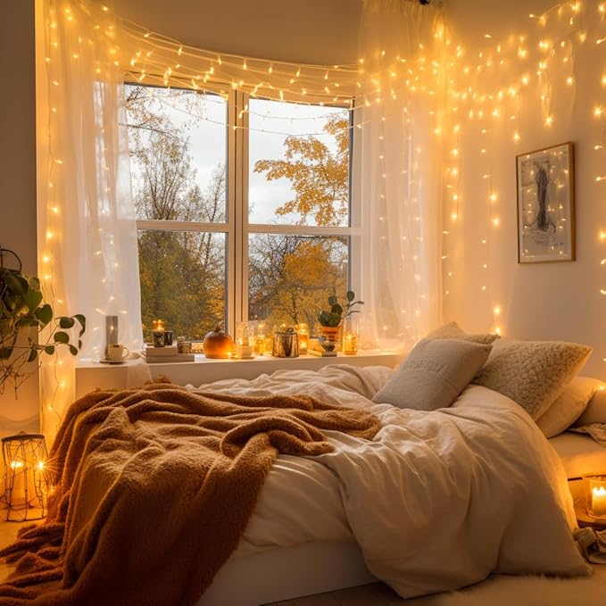 String Lights, 1200 LED, 315 ft Warm White, Remote Control