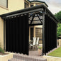 BONZER Waterproof Outdoor Curtains for Patio Porch Pergola Cabana Thick Privacy Wide Grommet Indoor Curtains for Bedroom Living Room, 1 Panel, 110W x 84L inch, Black