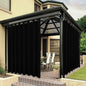 BONZER Outdoor Waterproof Curtains for Patio Wide Grommet Light Filtering Outside Curtains for Gazebo, Porch, Pergola, Pavilion, 1 Panel, 110W x 120L inch, Black