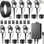 All-in-One Outdoor Low Voltage Landscape Lighting Kit, LED Landscape Spot Lights with 60W Transformer and 65FT Wire, Waterproof Outside Spotlights for Yard, Garden, Tree, Pathway, House, 3000K, 8 Pack