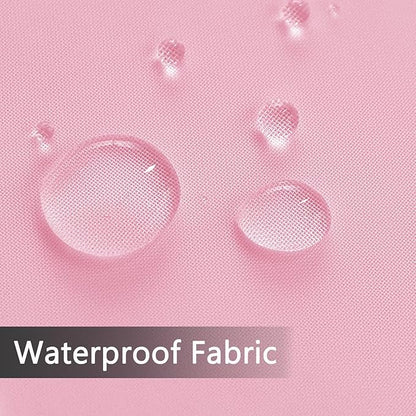 SpaceDresser Waterproof Outdoor Sheer Curtains for Patio - 4 Panels Rod Pocket Indoor Voile Sheer Curtain for Living Room,52W x 96L inch, Light Pink