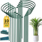 TCBWFY 10 Pack Plant Support Stakes for Peony,10"Widex24"High Heavy Duty 4.5mm Peony Cages and Support,Metal Peony Supports for Outdoor Indoor Plants,Plant Supports for Peony