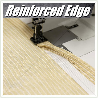 ColourTree 20' x 20' x 28.3' Beige Right Triangle CTAPRT20 Sun Shade Sail Canopy Mesh Fabric UV Block UPF50 - Commercial Heavy Duty & 190 GSM - 3 Years Warranty (We Make Custom Size)