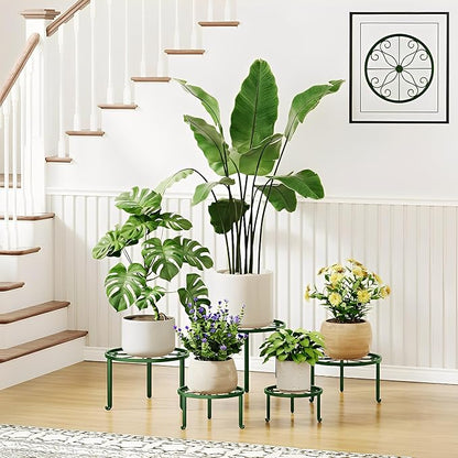 5-Pack Metal Plant Stand Indoor Outdoor Decoration Small Plant Holders for Home Flower Pot Holder Stand for Multiple Plants