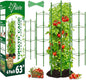 Riare 4 Pack 5.2 FT Tomato Cages for Garden- 63inches Heavy Duty Tomato Stakes and Supports, Adjustable Tall Tomato Plant Support Trellis for Pots, Raised Garden Bed, Climbing Vegetables Plants