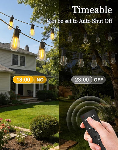 50ft-Solar-Powered-Lights-Outdoor-Waterproof-String Lights-Outside-Patio-Yard-Garden-Fence-Backyard-Deck-Porch-Balcony-Patios-Camping-Battery-Operated-LED-Fairy-Strip-Lighting-Hanging-Edison-Bulbs-S14