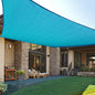 LOVE STORY Custom Size 7'x9' Turquoise Blue Sun Shade Sail Rectangle UV Block Canopy Patio Sail Sunshades Fabric for Outdoor Garden Carport (We Make Custom Size)