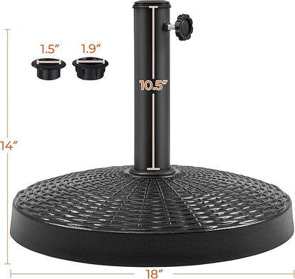 Yaheetech 31lbs Umbrella Base, Heavy Duty Patio Umbrella Base Stand, Round Resin Umbrella Base Stand, Outdoor Market Umbrella Base for Garden, Backyard, Beach