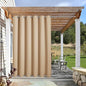 NICETOWN Outdoor Curtain for Patio Waterproof, Sunlight Block Rustproof Grommet Top and Bottom Windbreak, Thick Enough Protect You from Sun/Rain for Deck, Biscotti Beige, W84 x L108, 1 Piece
