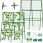 2 Packs Cucumber Trellis for Raised Beds, 31 X 47 Inch Adjustable Size A-Frame Garden Trellis for Climbing Plant Outdoors with Climbing Net and Plant Support Clip for Vegetable Grape Garden Supplies