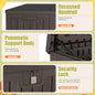 Deck Box, 240 Gallon Lockable Outdoor Storage in Brown