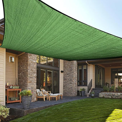 LOVE STORY Custom Size 9'x12' Piquant Green Sun Shade Sail Rectangle UV Block Canopy Patio Sail Sunshades Fabric for Outdoor Garden Carport (We Make Custom Size)