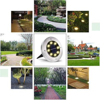 INCX 4.6 inch Solar Lights Outdoor Waterproof,12 Pack Solar Lights for Outside, Solar Garden Lights Landscape Lighting for Patio Pathway Lawn Yard Deck Driveway Walkway, Warm White