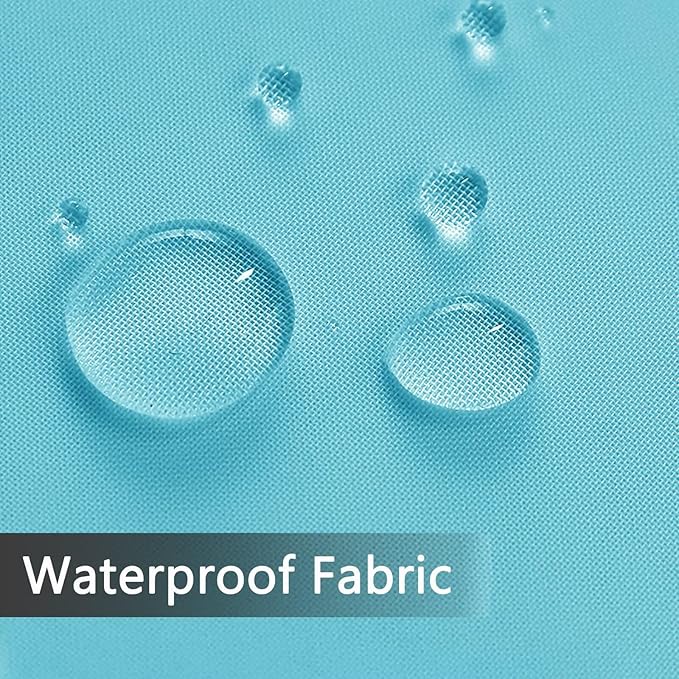 SpaceDresser Waterproof Outdoor Sheer Curtains for Patio - 2 Panels Rod Pocket Indoor Voile Sheer Curtain for Living Room,52W x 96L inch, Aqua