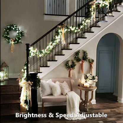 Brizled Color Changing Christmas Lights, 33ft 100 LED RGB Easter Light String with Remote, Dimmable Mini Light String, USB Indoor Decorative Lighting Party Xmas Tree Wreath Year-Round Holiday