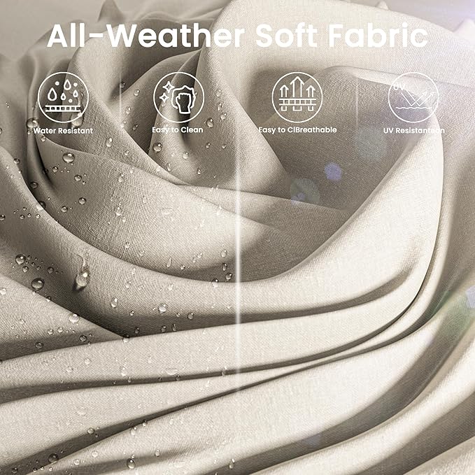 Outdoor Patio Furniture Set with 28'' Fire Pit Table, 8 Pcs Outdoor Patio Furniture Conversation Sets with 4in Thicken Cushion, Wicker Outdoor Sectional for Backyard, Garden, Balcony,Deck,Coffee/Beige
