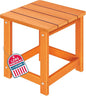 LZRS Adirondack Square Outdoor Side Table for Patio, Pool Composite Patio Table,HDPE End Tables for Backyard,Pool, Indoor Companion, Easy Maintenance & Weather Resistant(Orange)