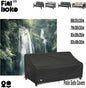 Patio Sofa Cover for 3-Seater, Black Oxford Fabric, 79-Inch Wide