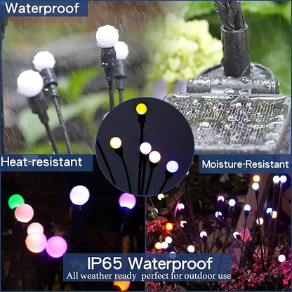 TONULAX Solar Garden Lights, Starburst Swaying Light - Swaying When Wind Blows, Solar Lights Outdoor Decorative, Color Changing RGB Light for Yard Patio Pathway Decoration(6 Pack)