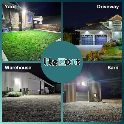 Glass Lens Wall Pack: 120W Outdoor LED Wall Lights 4Packs - 18000lm LED Wall Pack with photocell for Yard Entryways Walkways UL Listed