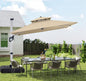 ABCCANOPY Patio Umbrella Cantilever Double Top Outdoor Offset Umbrella with 360° Rotation