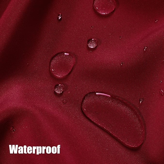 BONZER Waterproof Outdoor Curtains for Patio Porch Pergola Cabana Light Filtering Privacy Grommet Indoor Curtain Panels for Bedroom Living Room, 1 Panel, 84W x 84L inch, Red