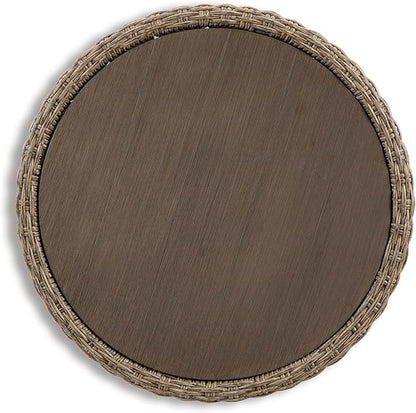 Signature Design by Ashley Danson Bohemian Outdoor End Table, Light Brown