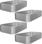 4 PCS 4x2ft Galvanized Raised Garden Bed Outdoor, Metal Garden Bed for Vegetables, Above Ground Garden Box for Flower, Steel Raised Beds for Gardening