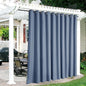 RYB HOME Extra Wide Outdoor Curtains for Patio Waterproof Heavy Duty Thermal Insulated in Summer Full Coverage Privacy for Porch, Cabana & Pool, W150 x L95, Stone Blue, 1 Panel