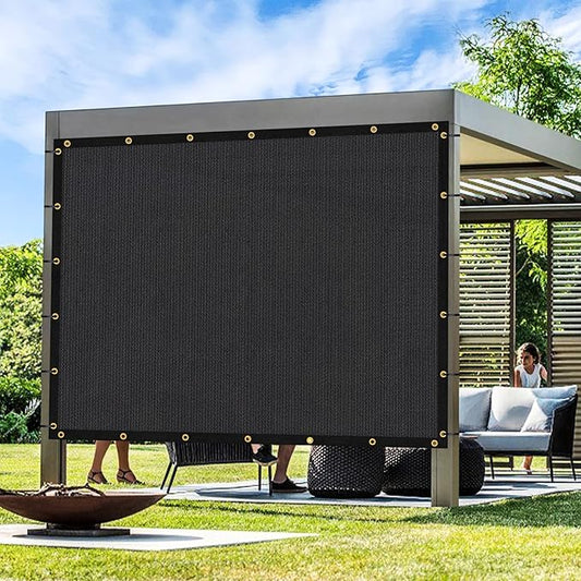 Artpuch Outdoor Pergola Shade Cover 20x24 FT Sun Shade Cloth with Grommets Black 90% UV Protection Canopy Patio Privacy Screen (Customized Available)